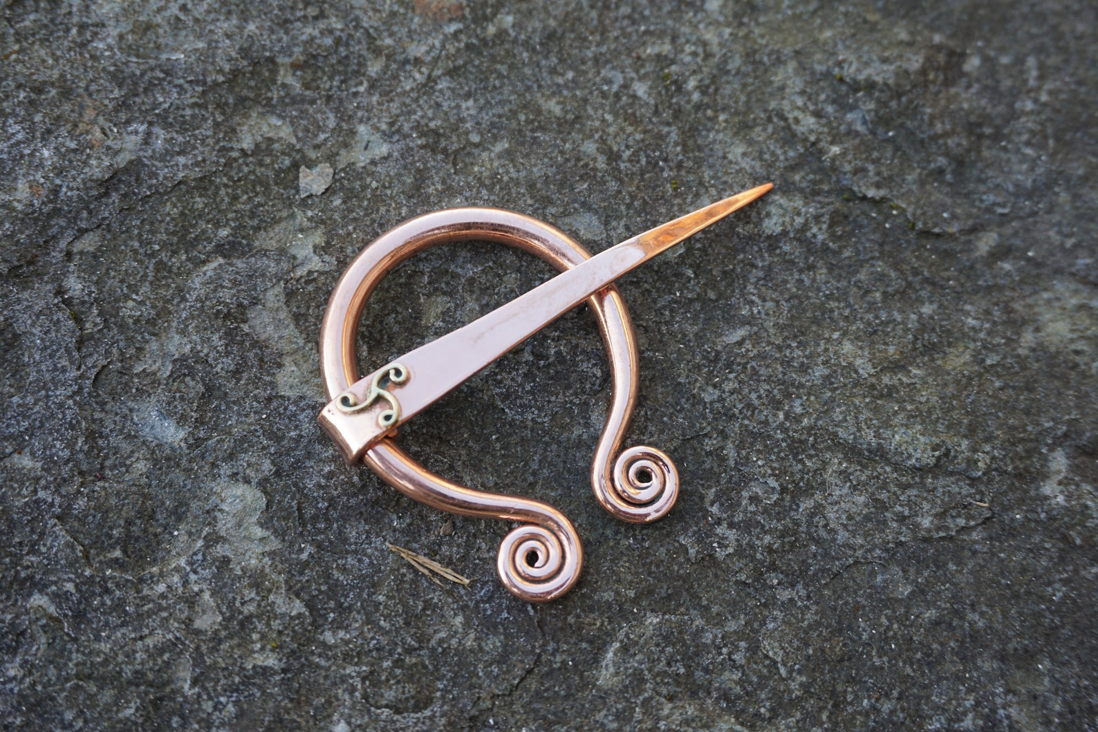 UISNEACH PENANNULAR BROOCH Brass Brooch Celtic Symbolism Etsy