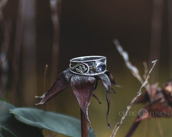 IVY GARDEN RING | Precious ring, Sterling Silver, ethereal Ring, Celtic Ring, red garnet Ring, Celtic Jewellery, Irish Designs |