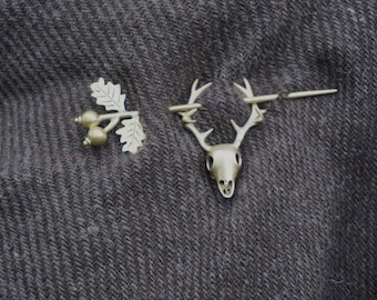 Stag Brooch, Celtic, Hair Pin, Kilt Pin, Hat Pin, Shawl Brooch, Scarf Pin, Wiccan, Pagan, Druid,, Viking Brooch