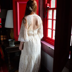 DIVINITY WEDDING DRESS Wedding Dress, Low Plunge Neckline Wedding Dress, Sexy Wedding Dress, Natural Wedding Dress, Celtic Wedding Dress. image 4