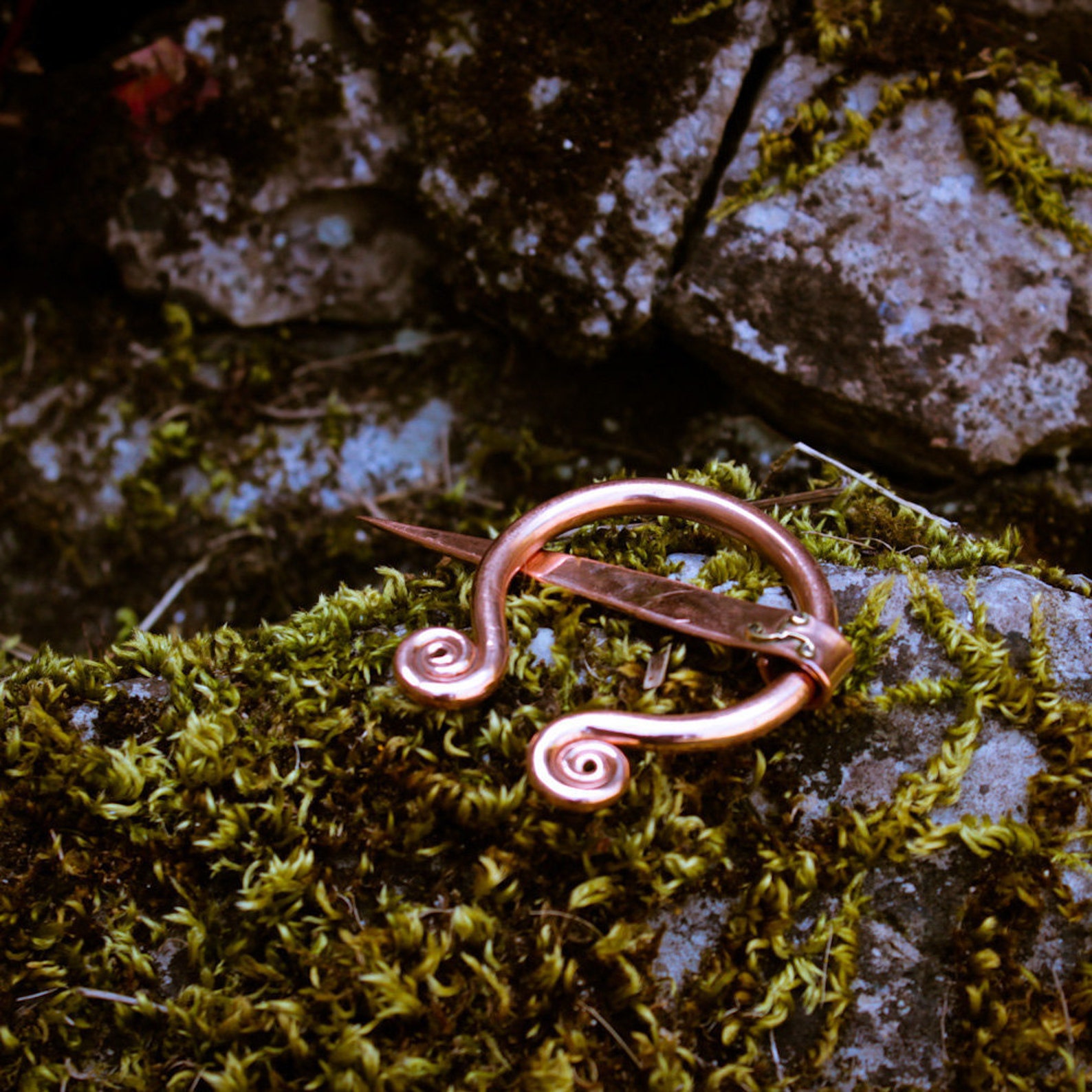 UISNEACH PENANNULAR BROOCH Brass Brooch Celtic Symbolism Etsy