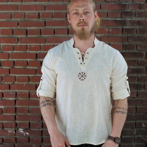 viking Shirt, celtic tunic, vegvisir symbol, celtic symbol, celtic outfit, celtic shirts, Mens viking wedding clothes, Mens celtic, Irish clothing men, Celtic Outfit, Celtic clothing