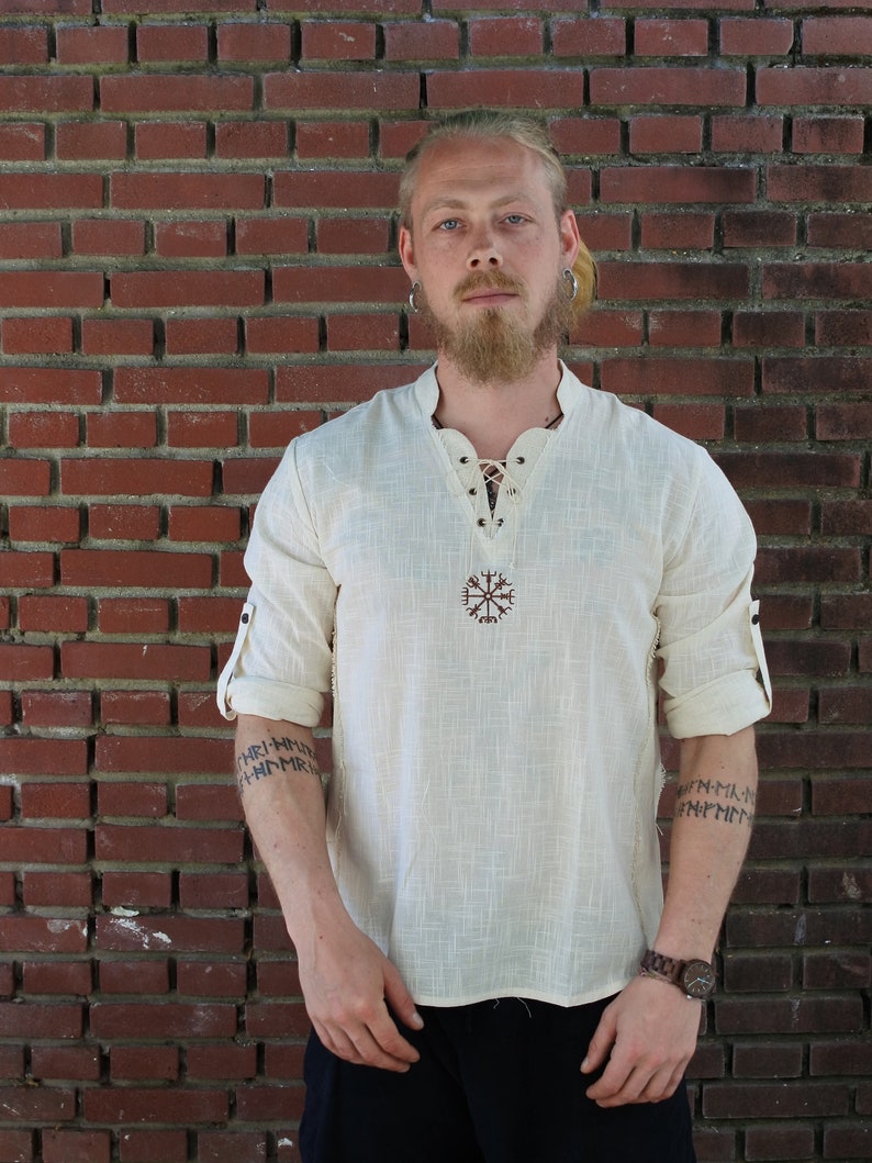 viking Shirt, celtic tunic, vegvisir symbol, celtic symbol, celtic outfit, celtic shirts, Mens viking wedding clothes, Mens celtic, Irish clothing men, Celtic Outfit, Celtic clothing