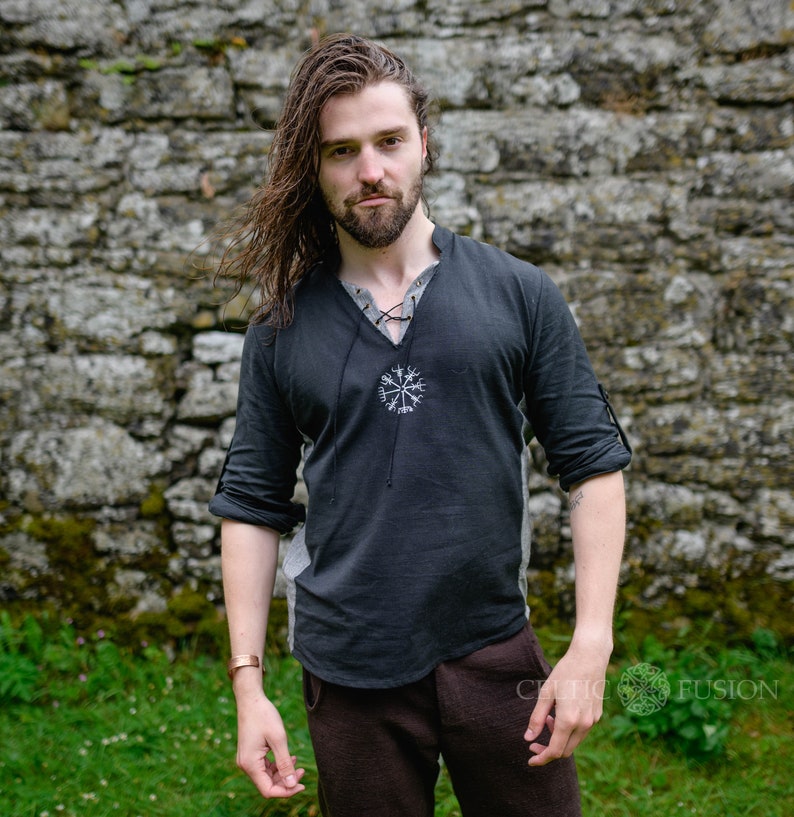 VALHALLA VIKING SHIRT Irish Shirt, Celtic Clothing Mens, Viking ...