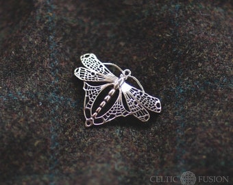 DRAGONFLY PIN BROOCH | Brass Brooch, Dragonfly Decorative Pin, Handbag Pin, Hat Pin, Vest Pin, Cape Pin, Dragonfly Button, Dragonfly Closure