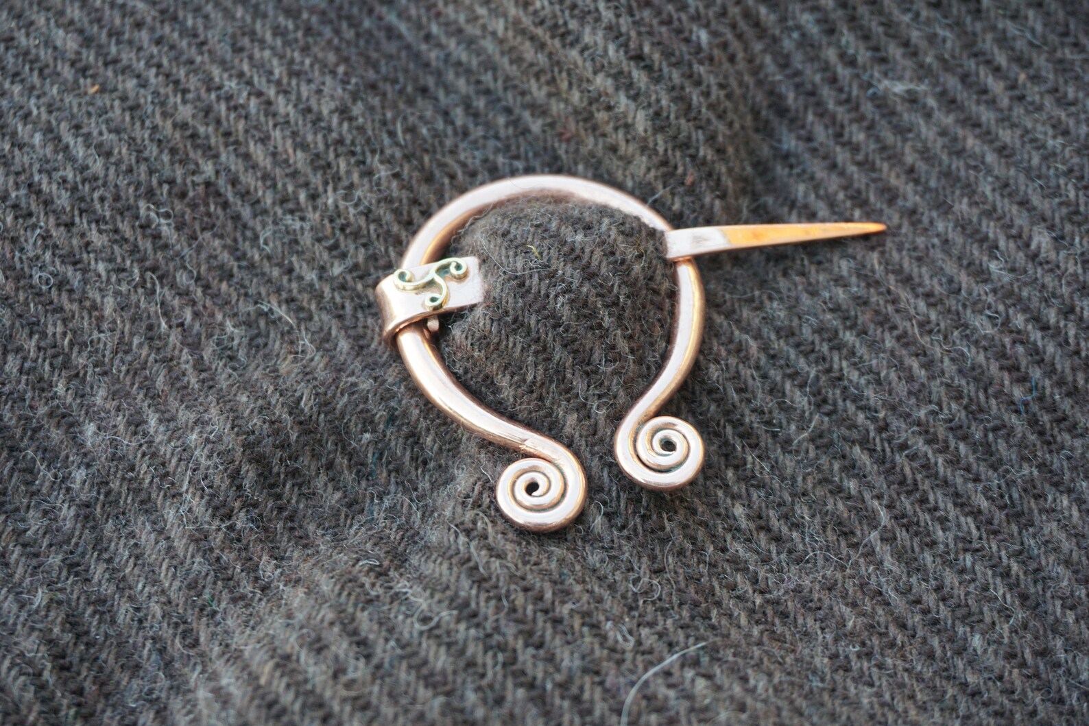UISNEACH PENANNULAR BROOCH Brass Brooch Celtic Symbolism Etsy