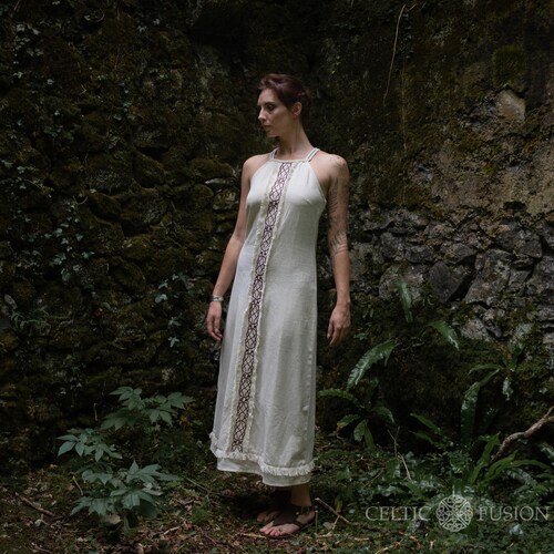 Light Knotwork Dress Folk Pagan Raw 
