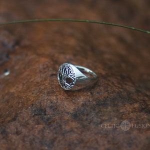 TREE OF LIFE | Yggdrasil Sterling silver ring, Celtic Ring, Horns Ring, Celtic Jewellery, Irish Designs | Celtic Fusion