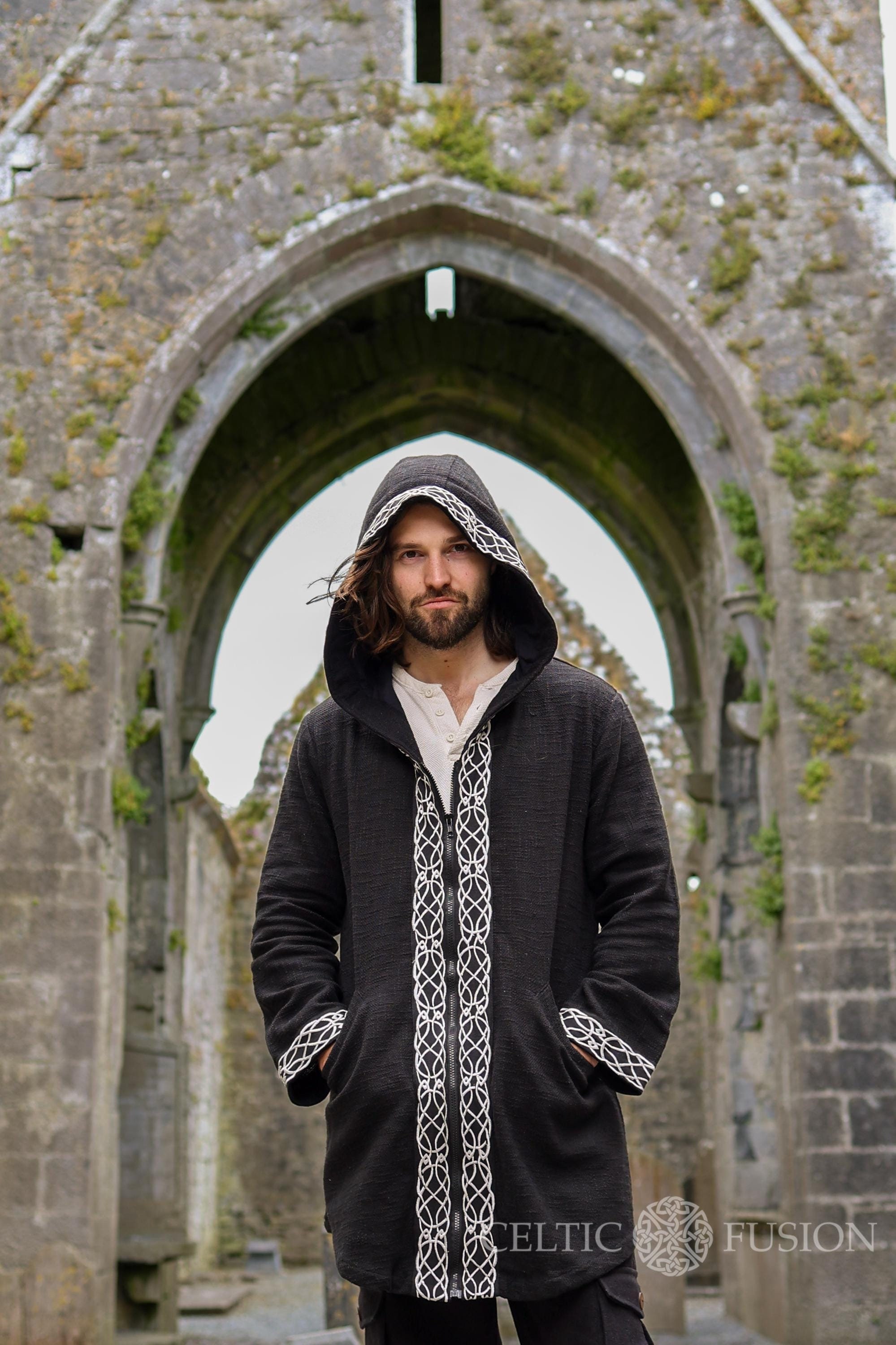 CELTIC KNOTWORK JACKET | Mens Handwoven Celtic Jacket