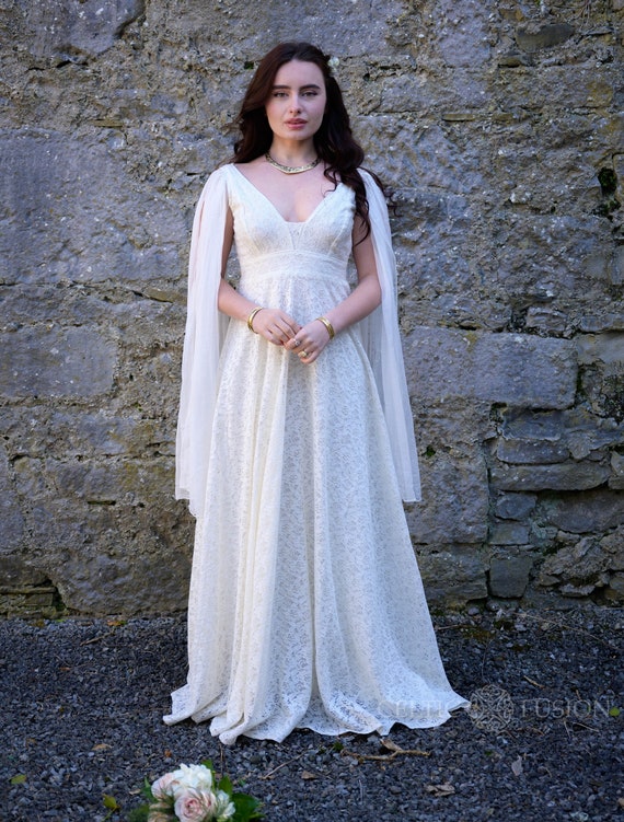 CELTIC WEDDING DRESS, medieval dress, renaissance gown, handfasting dress,  lotr £185.00 - PicClick UK