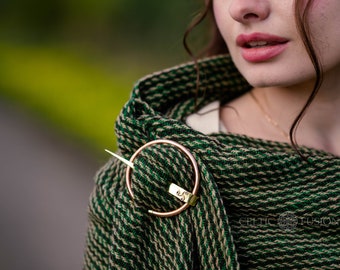 COPPER PENANNULAR BROOCH | Brass Brooch, Viking Celtic Tara-Style Brooch, Tara Pin, Kilt Pin, Irish Brooch,  Viking, pagan, Wiccan, Celtic.