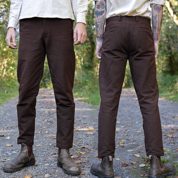 Brown Om Pants  Hippie fashion men, Fashion jeans outfit, Boho men style