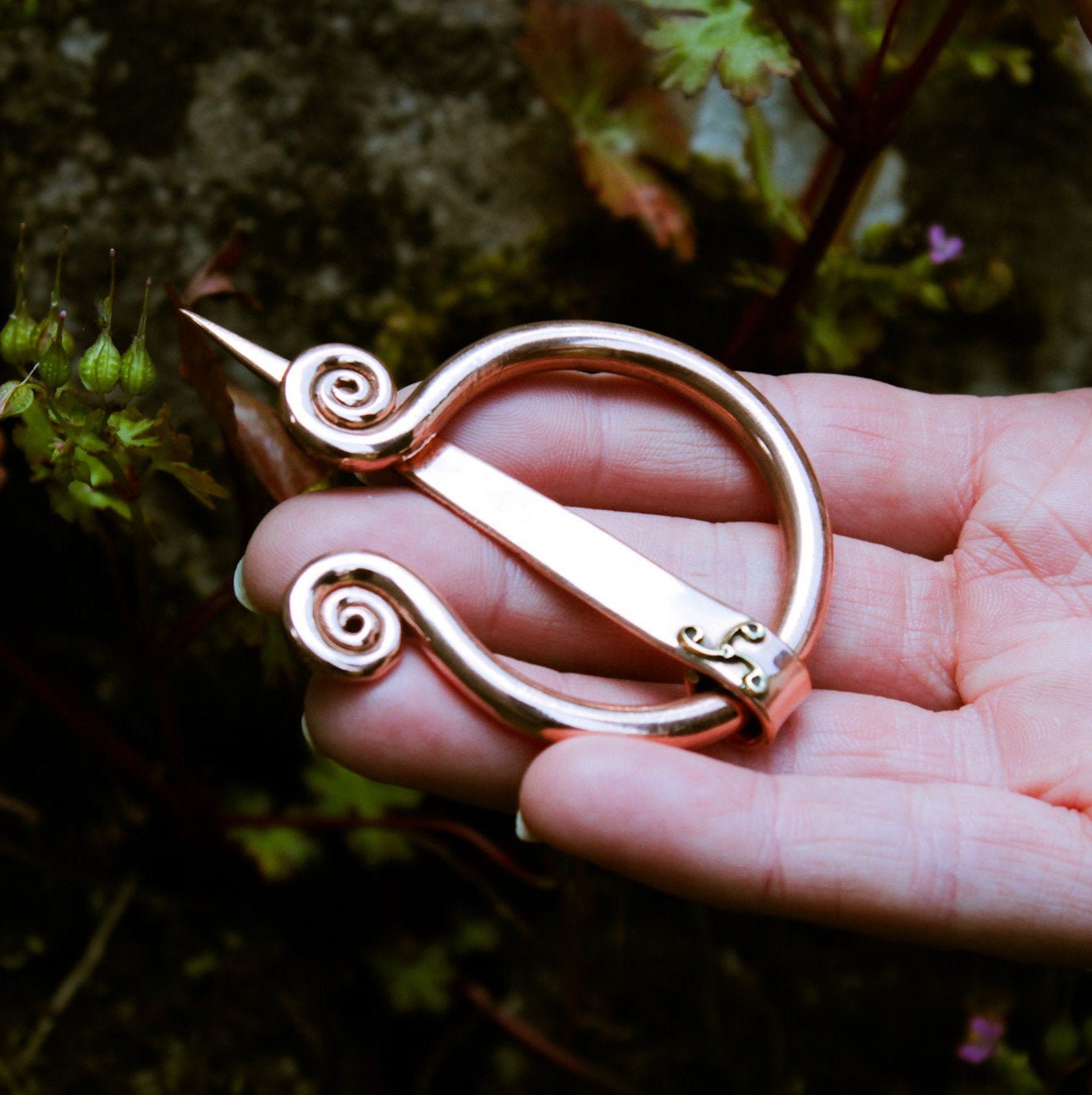 UISNEACH PENANNULAR BROOCH Brass Brooch Celtic Symbolism Etsy