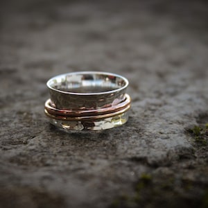 92.5 SILVER SWIVEL RING | Copper and Brass, Celtic Ring, Modern Ring, Celtic Jewellery, Shop Irish | Celtic Fusion