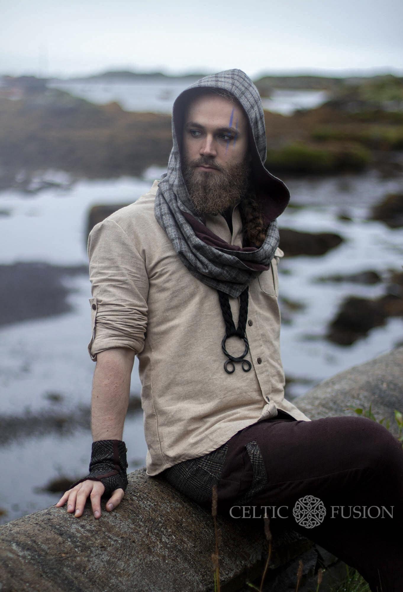 Slate Hooded Scarf Hooded Infinity Scarf Grey Tartan Spirit - Etsy Hong Kong