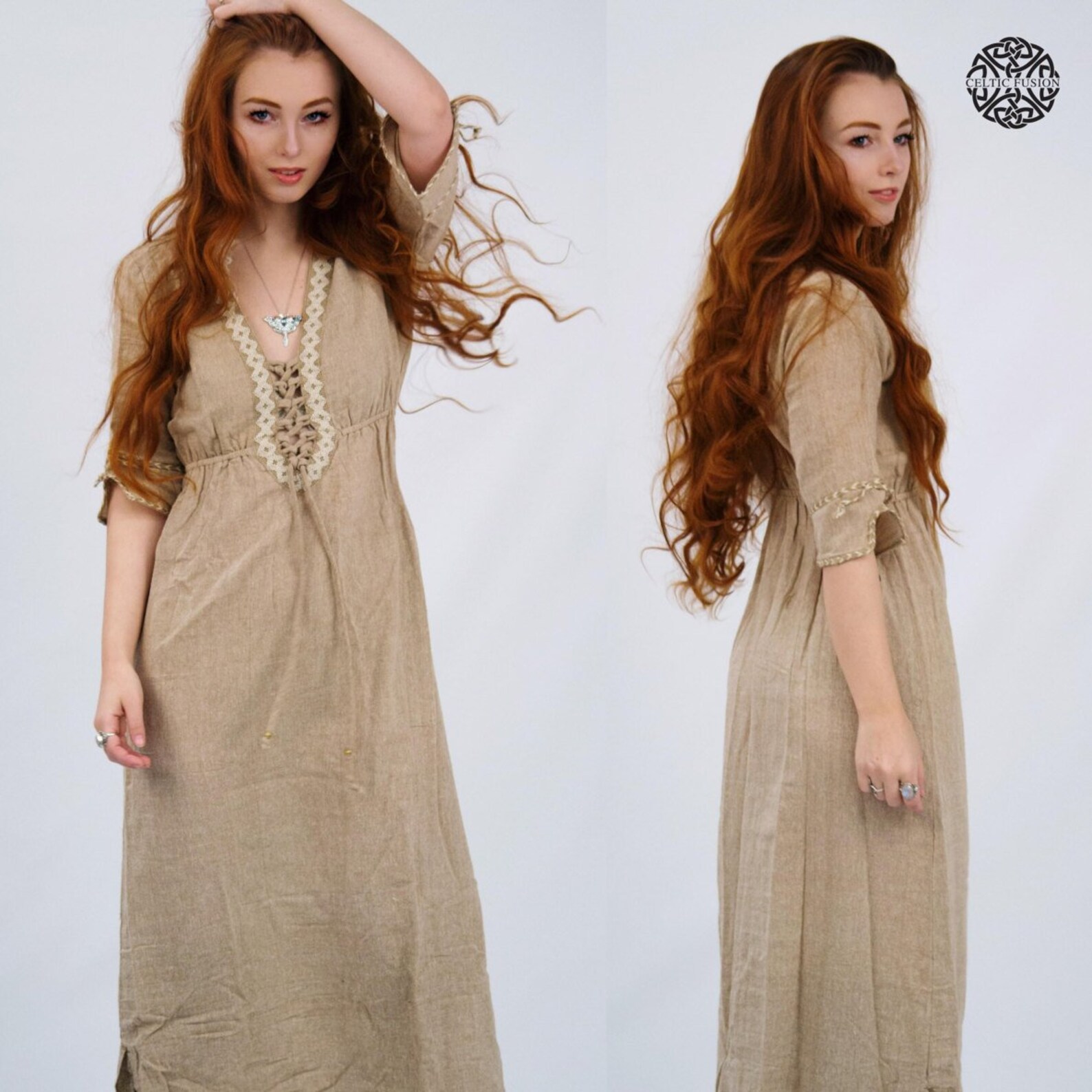 Платье в стиле бохо. Earthy style dress. Earthy style dress. Японский стиль мори. Платье из эвкалипта.