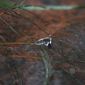 Reg Garnet Stone, Red Stone Ring, Semi-precious stone ring, valentines ring, Stag ring, Celtic ring