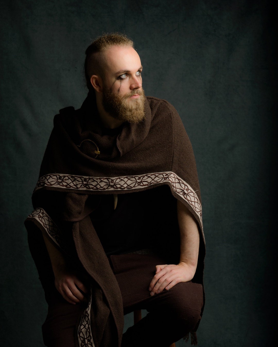 DARK & EARTHY CAPE Brown Cloak Hooded Wool Cape Viking   Etsy