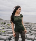 Green Corset Top | 100% Quality Cotton Flax, Celtic Fusion Fairycore