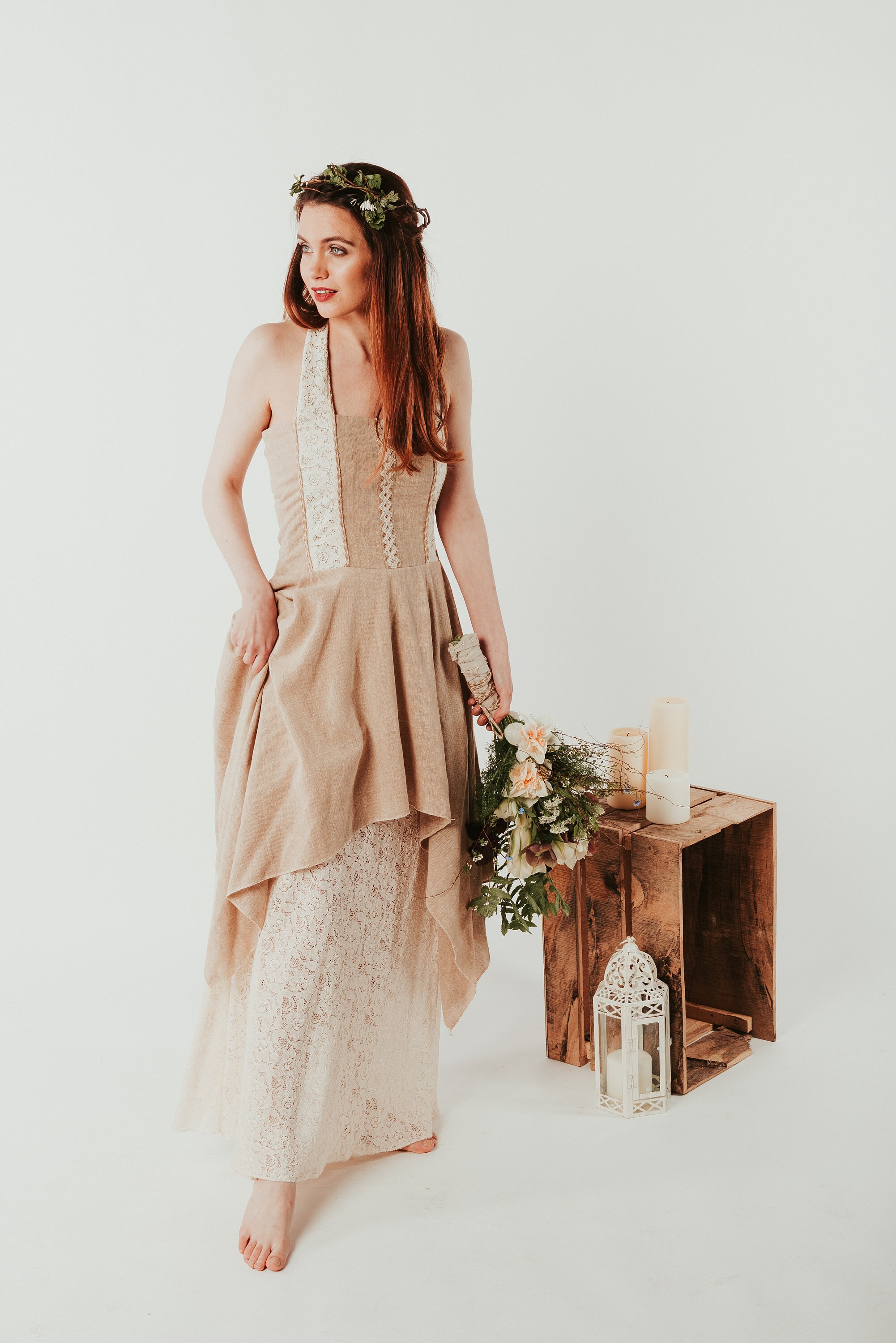 Aine Wedding Dress Natural Wedding Dress Celtic Fusion - Etsy