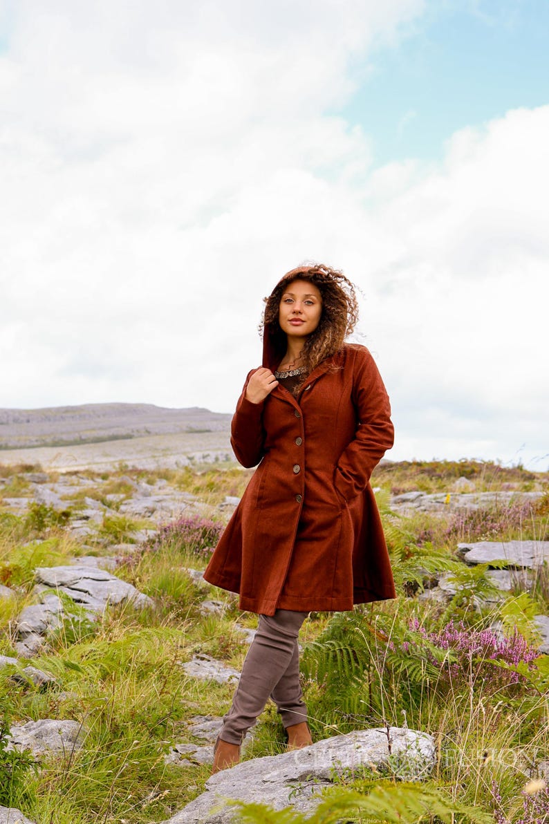 Upgrade your fall wardrobe with our Rusty Red Wool Coat, a perfect fall coat for style and warmth. Discover our ladies wool jackets, coats, and wool coats for women.