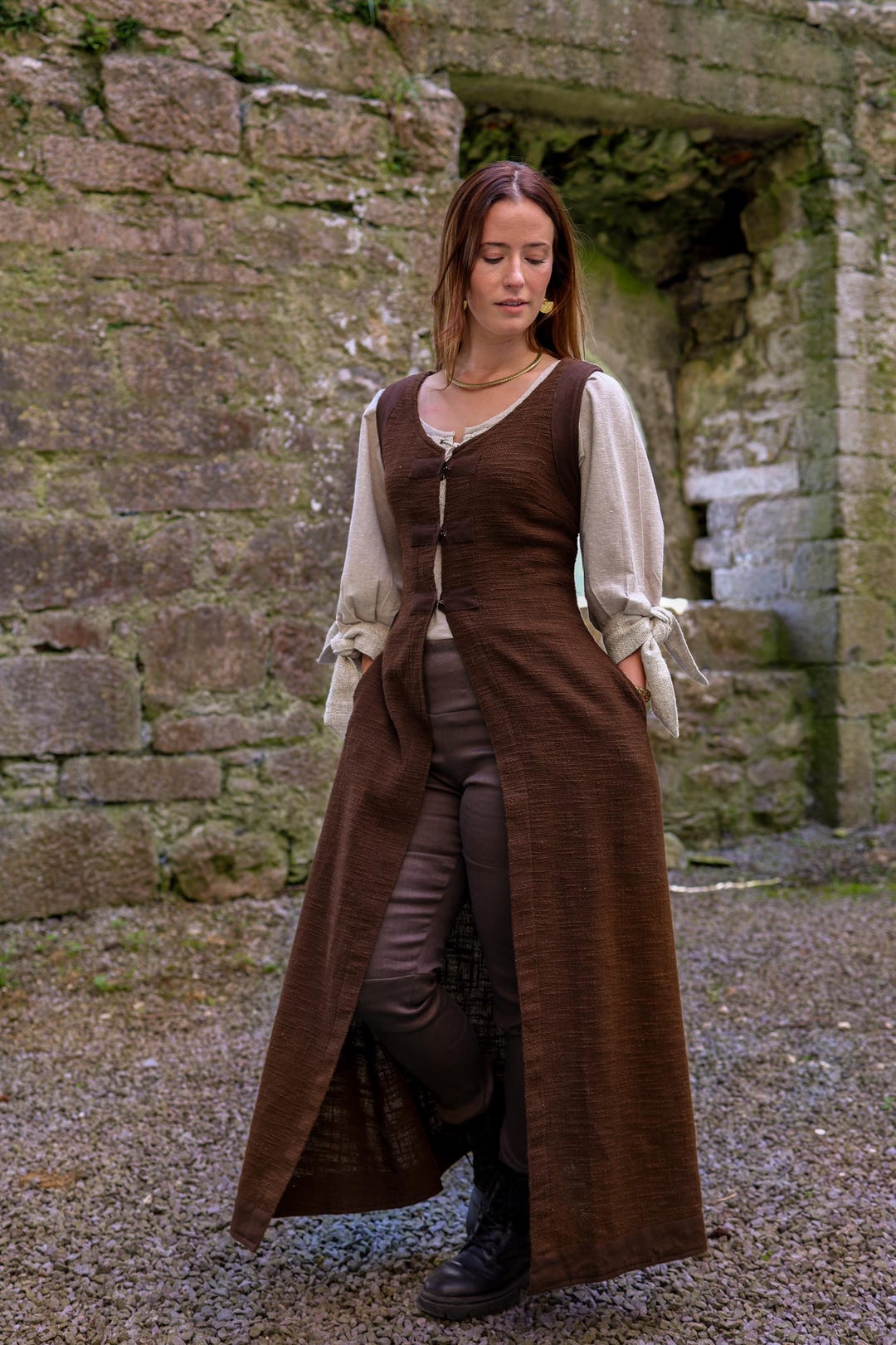 Handwoven Cotton Vest Dress: Celtic Folklore Sleeveless Cape - Etsy