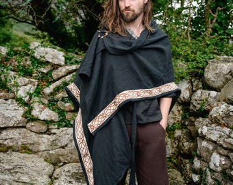 Hooded khaki full circle cloak（全円マント） Black Full Circle Cloak with Hood – Gryphon's Moon
