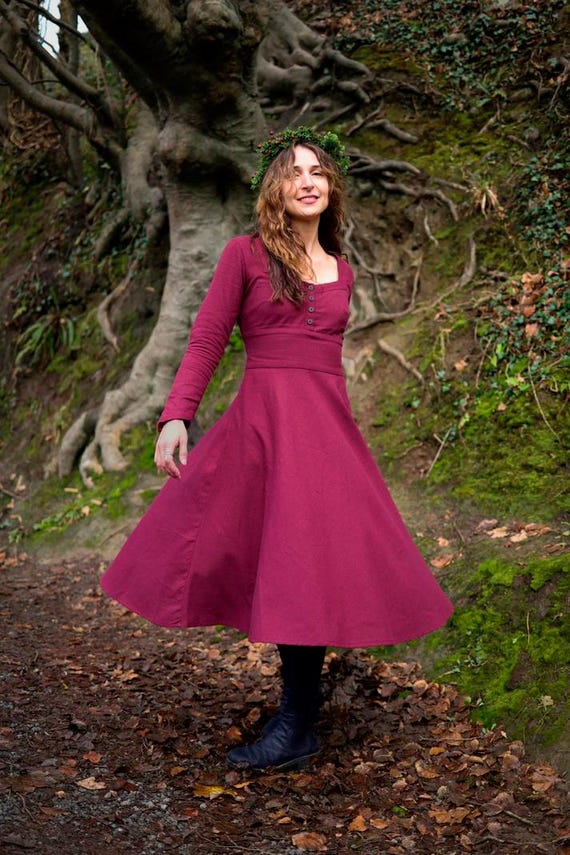 Imbas Burgundy Dress