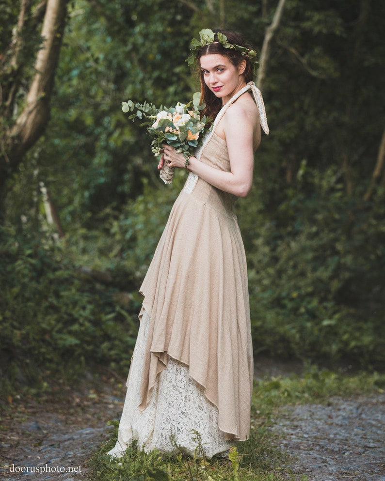 Aine Brautkleid natürliche Hochzeitskleid keltische Fusion ...