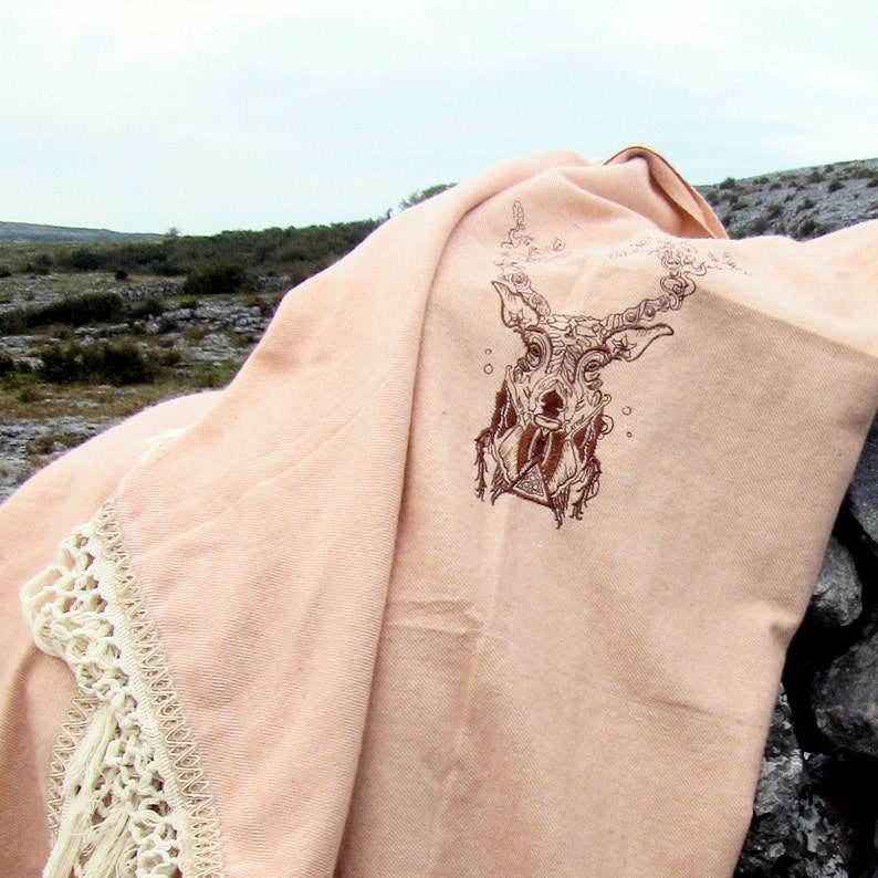 Stag Celtic Stag Wool Throw Shamanic Blanket Ceremony Etsy