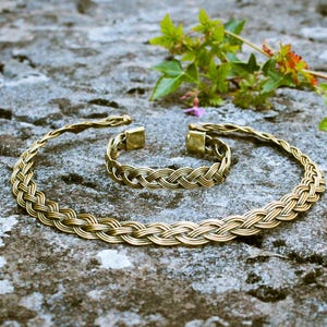 CELTIC KNOT NECKLACE & Bracelet Set | Celtic Jewellery, Celtic Knotwork Designs, Viking Necklace, Celtic Bracelet, Knot Torc, Irish Design