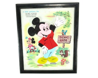 Vintage 1964 Child Guidance Toy Walt Disney Productions MICKEY MOUSE Children's Jigsaw Puzzle No. 960 | 14 Pieces | Complete