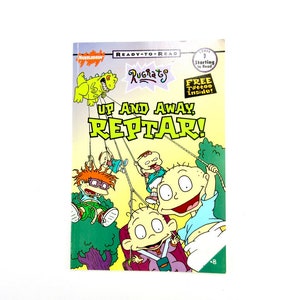 Vintage RUGRATS Up and Away, Reptar! #8 Nickelodeon Ready-To-Read Level 1 | First Edition Children&#39;s Book | ISBN 0689826311