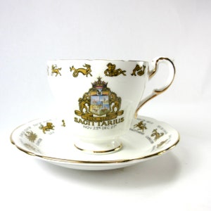 Vintage Zodiac SAGITTARIUS Nov 23-Dec 21 Teacup and Saucer Set / Paragon Fine Bone China England Tea Cup & Saucer