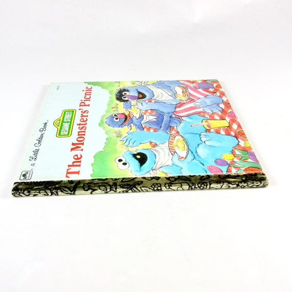 Vintage SESAME STREET the Monster's Picnic Little Golden Book #109
