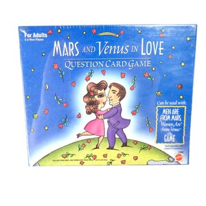 Vintage 1998 MARS and VENUS in LOVE Question Card Game - Sealed - Mattel -