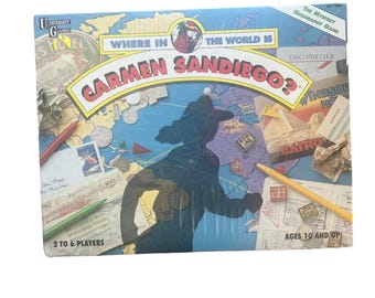 Jeu De Société Where In The USA Is Carmen Sandiego? - University Games 1993 - Édition Rare