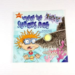 Vintage RUGRATS Where the Sharks Are Book #4 | ©1998 Nickelodeon Simon Spotlight Paperback Book | ISBN 0689819781 | First Edition
