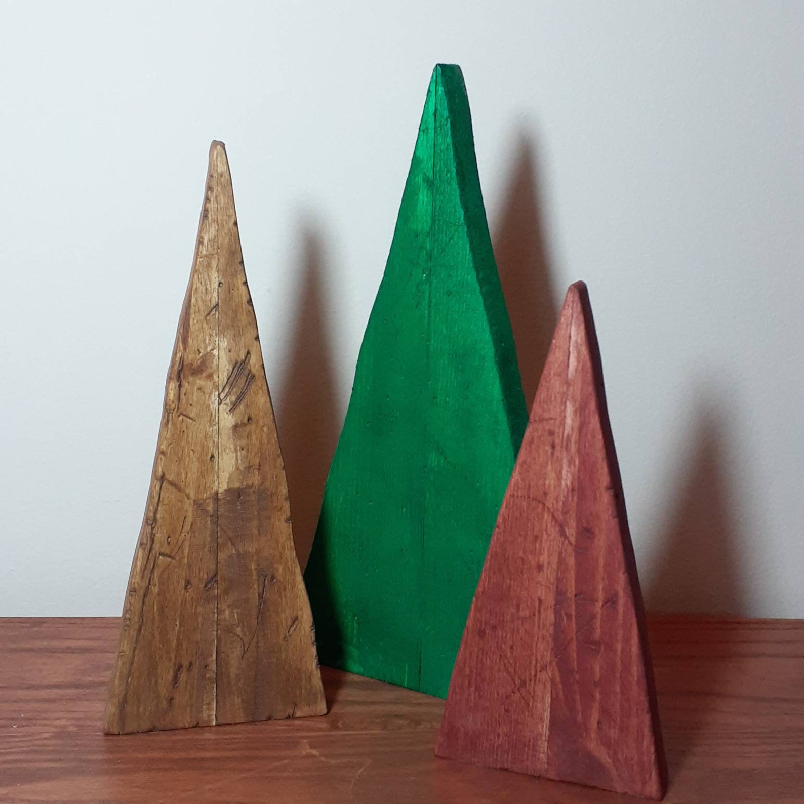 Primitive Distressed Rustic Wood Christmas Tree Shelf Sitter Etsy