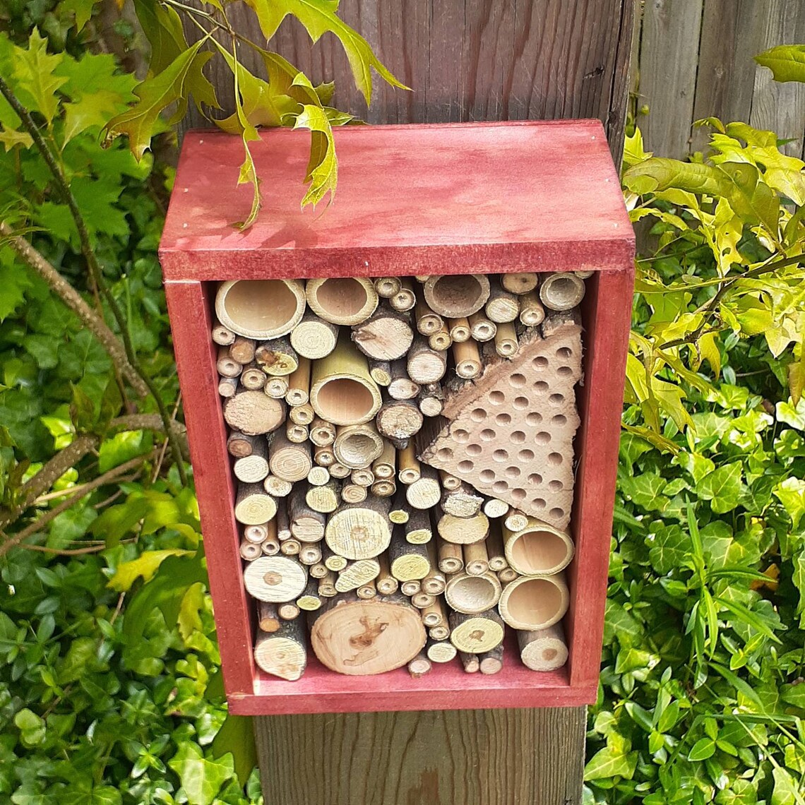 Insect Hotel Bug Habitat Bee House 9.5x6.5 Mason Bee No. 30 Etsy