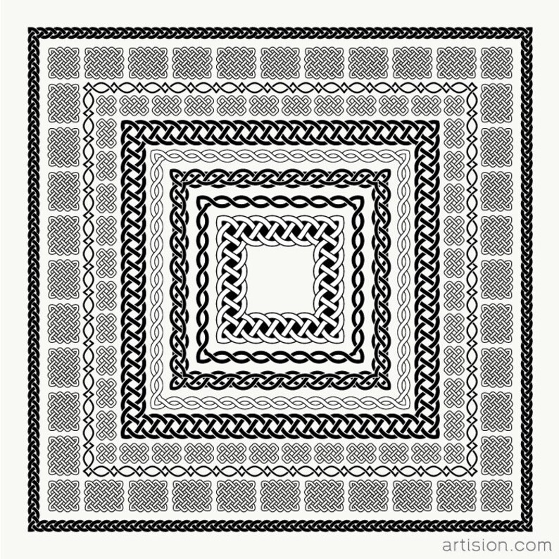 Celtic Knot Illustrator Brushes Etsy