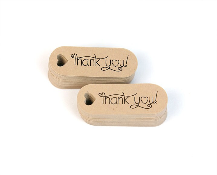 Thank you mini hang tags small favor tags Etsy