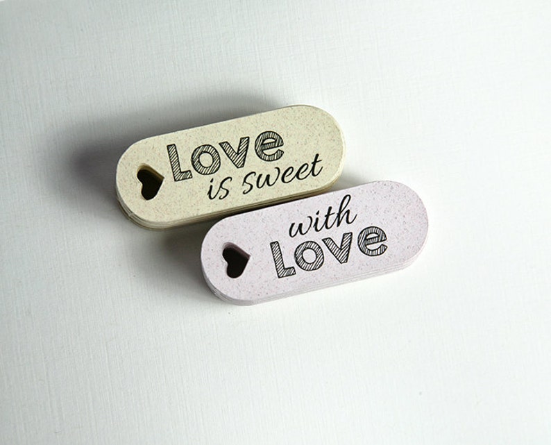 Mini Wedding Favor Tags with LOVE LOVE is sweet Wedding Favor Tags Personalized Favor Tags