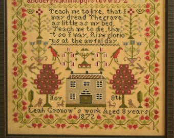 Leah Gronow 1872, a Welsh Folk Art Sampler