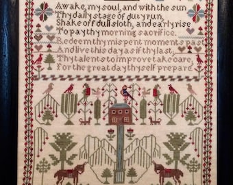 Ann Evans 1843 a Welsh Folk Art Sampler