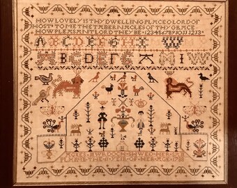Agnes Mwrdoch 1788, a Scottish reproduction sampler