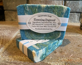 Flowering Dogwood soap, artisan soap, homemade soap, goats milk soap