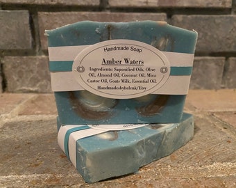 Amber Waters soap, goats milk soap, handmade soap, birthday gifts, bath soap, artisan soap