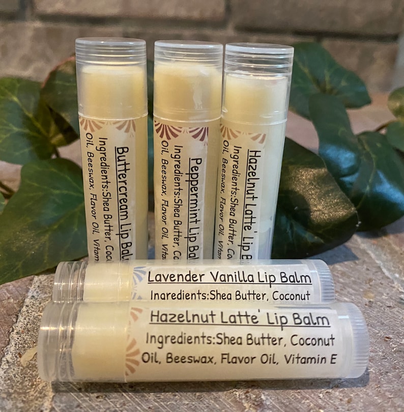 Shea Butter Lip Balm: Homemade, Creamy, Multiple Flavors bild 2