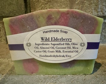 Wild Elderberry soap, homemade soap, natural soap, moisturizing soap, fruity soap, gifts